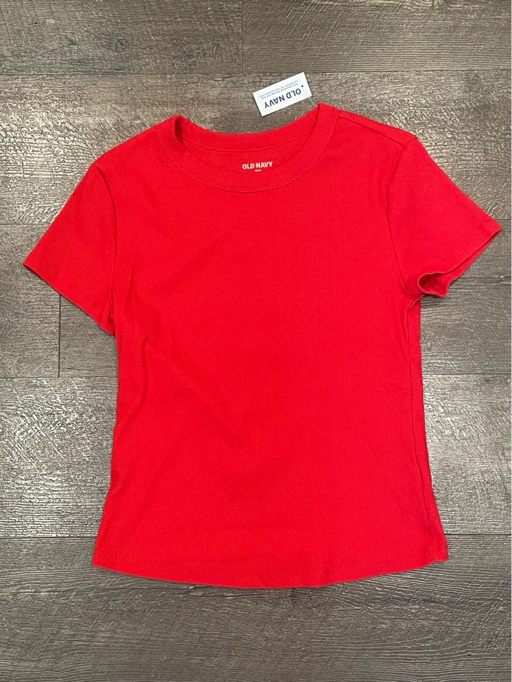 Old Navy Women’s Red Snug Crewneck Short Sleeve Tee Size Medium NWT